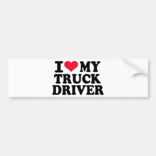 Autocollant De Voiture J'aime mon chauffeur de camion