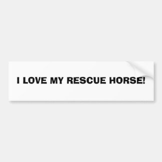 AUTOCOLLANT DE VOITURE J'AIME MON CHEVAL DE DÉLIVRANCE !