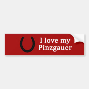 Autocollant De Voiture J'Aime Mon Cheval Pinzgauer