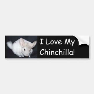 Autocollant De Voiture J'aime mon chinchillah