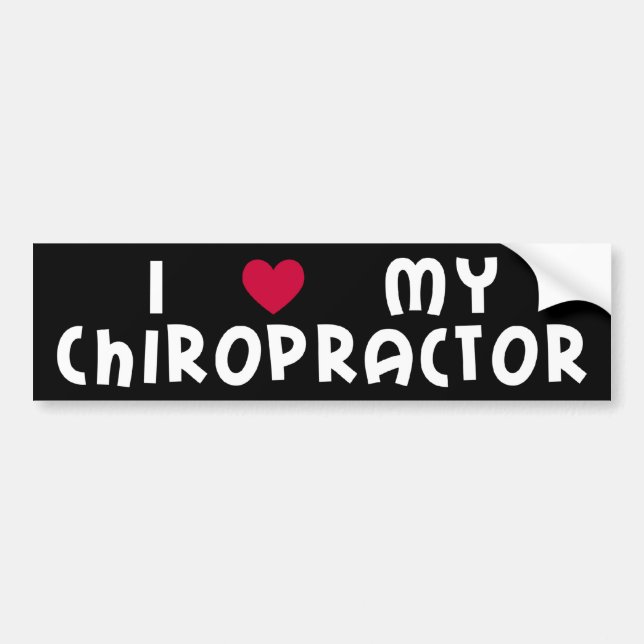 Autocollant De Voiture J'aime mon chiroprakteur (Devant)