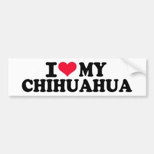 Autocollant De Voiture J'aime mon chiwawa