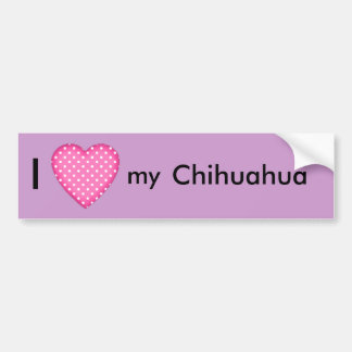 Autocollant De Voiture J'aime mon chiwawa