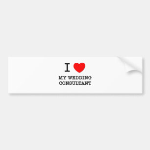 Autocollant De Voiture J'aime mon consultant en matière de mariage