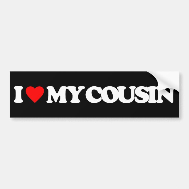 AUTOCOLLANT DE VOITURE J'AIME MON COUSIN (Devant)