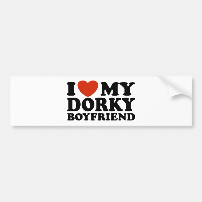 Autocollant De Voiture J'Aime Mon Daurky Boyfriend (Devant)