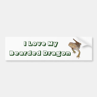 Autocollant De Voiture J'aime mon dragon barbu