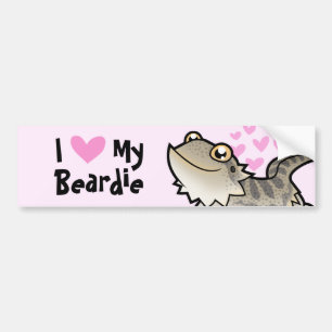 Autocollant De Voiture J'aime mon dragon barbu / Rankin Dragon