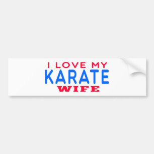 Autocollant De Voiture J'aime mon épouse de karaté