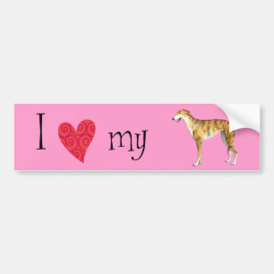 Autocollant De Voiture J'aime mon Greyhound