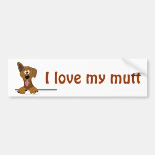 Autocollant De Voiture J'aime mon modèle d'amoureux des chiens de bande