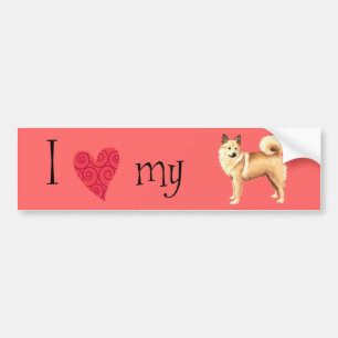Autocollant De Voiture J'aime mon norvégien Buhund