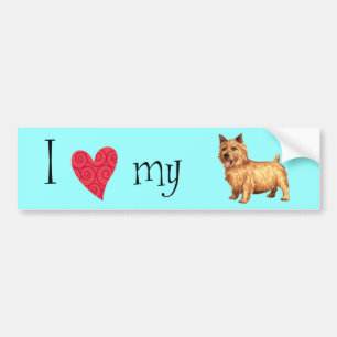 Autocollant De Voiture J'aime mon Norwich Terrier