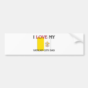 Autocollant De Voiture J'aime mon papa de Ville du Vatican