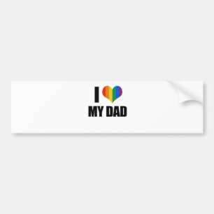 Autocollant De Voiture J'aime mon papa gai
