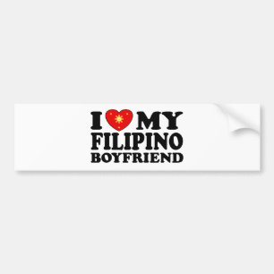 Autocollant De Voiture J'aime mon petit ami philippin