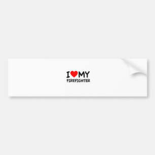 Autocollant De Voiture J'aime mon pompier