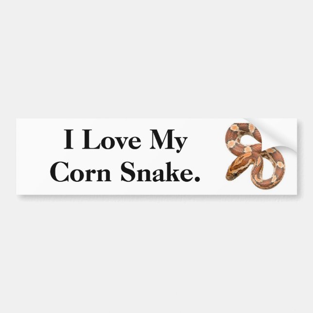 Autocollant De Voiture J'aime mon serpent de maïs (Devant)