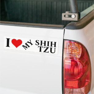 Autocollant De Voiture J'aime mon Shih Tzu