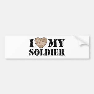 Autocollant De Voiture J'aime mon soldat