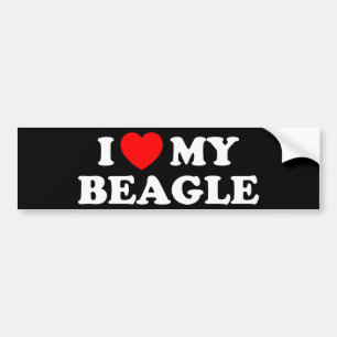 Autocollant De Voiture J'aime mon Sticker Beagle Bumper