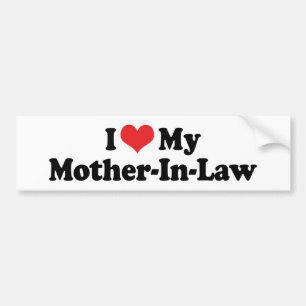 Autocollant De Voiture J'Aime Mon Sticker Bumper De Belle-Mère