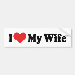 Autocollant De Voiture J'Aime Mon Sticker Bumper Femme