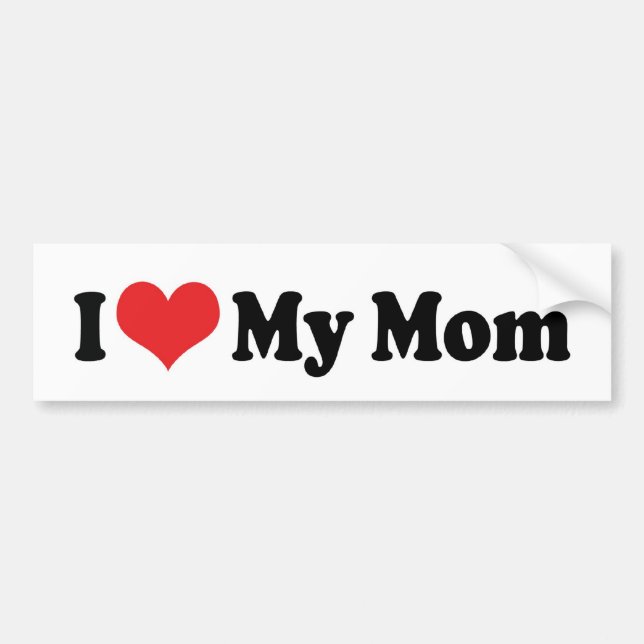 Autocollant De Voiture J'Aime Mon Sticker Bumper Maman (Devant)