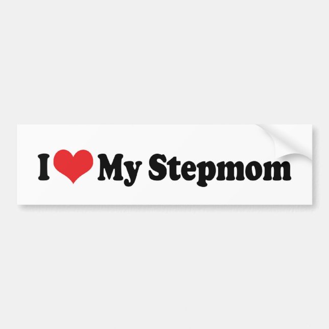 Autocollant De Voiture J'Aime Mon Sticker Bumper StepMom (Devant)