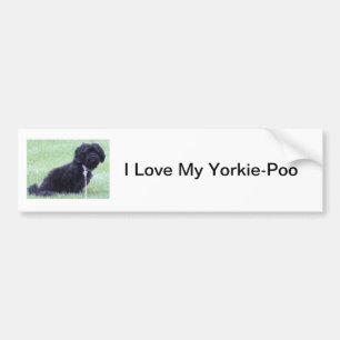 Autocollant De Voiture J'aime mon Yorkie-Poo
