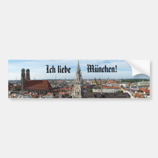 Autocollant De Voiture "J'aime Munich ! "Adhésif pour pare-chocs