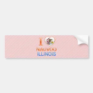 Autocollant De Voiture J'aime Nauvoo, IL