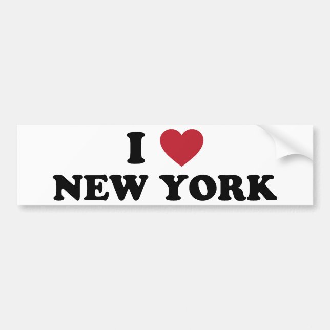 Autocollant De Voiture J'aime New York (Devant)