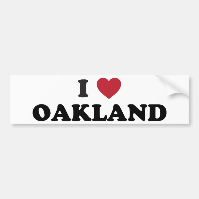 Autocollant De Voiture J'aime Oakland la Californie (Devant)
