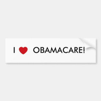 AUTOCOLLANT DE VOITURE J'AIME OBAMACARE !