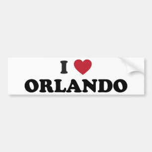 Autocollant De Voiture J'aime Orlando la Floride