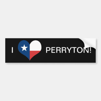 AUTOCOLLANT DE VOITURE J'AIME PERRYTON !