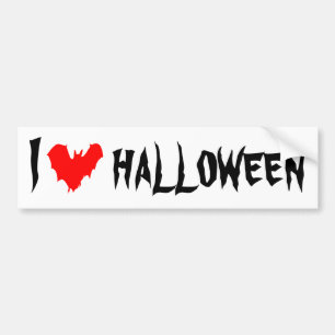 Autocollant De Voiture J'aime personnalisable drôle de Halloween