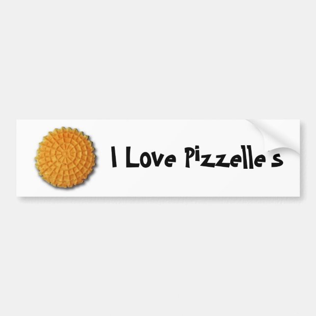Autocollant De Voiture J'aime Pizzelle (Devant)