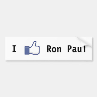 Autocollant De Voiture J'aime Ron Paul