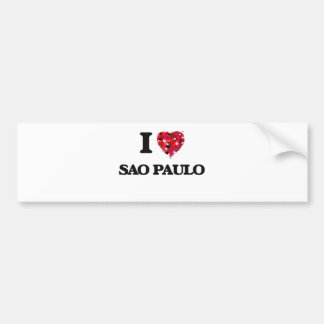 Autocollant De Voiture J'aime Sao Paulo Brésil