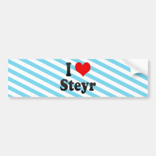 Autocollant De Voiture J'aime Steyr, Autriche. Ich Liebe Steyr, Autriche