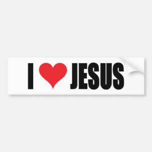 Autocollant De Voiture J'aime Sticker de pare-chocs Jésus