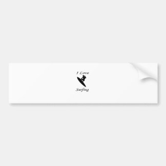 Autocollant De Voiture J'Aime Surfer
