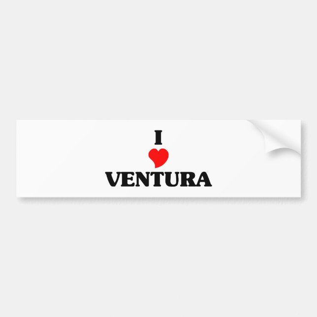 Autocollant De Voiture J'aime Ventura (Devant)