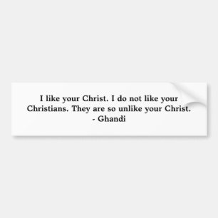 Autocollant De Voiture J'aime votre Christ. Je n'aime pas votre Christia…