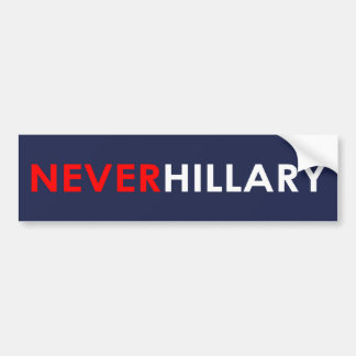 Autocollant De Voiture Jamais adhésif pour pare-chocs de Hillary (bleu)