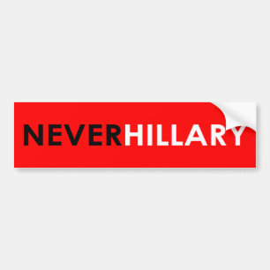 Autocollant De Voiture Jamais adhésif pour pare-chocs de Hillary (rouge)