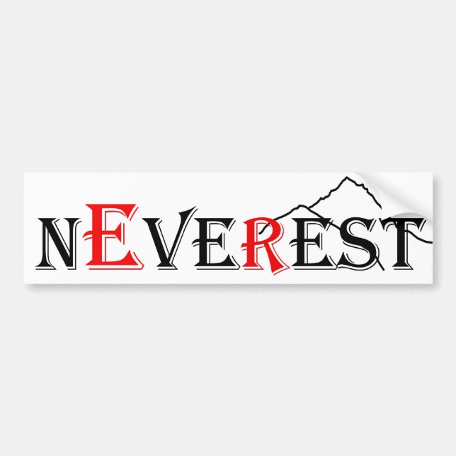 Autocollant De Voiture Jamais-Jamais-Repos-Everest (Devant)