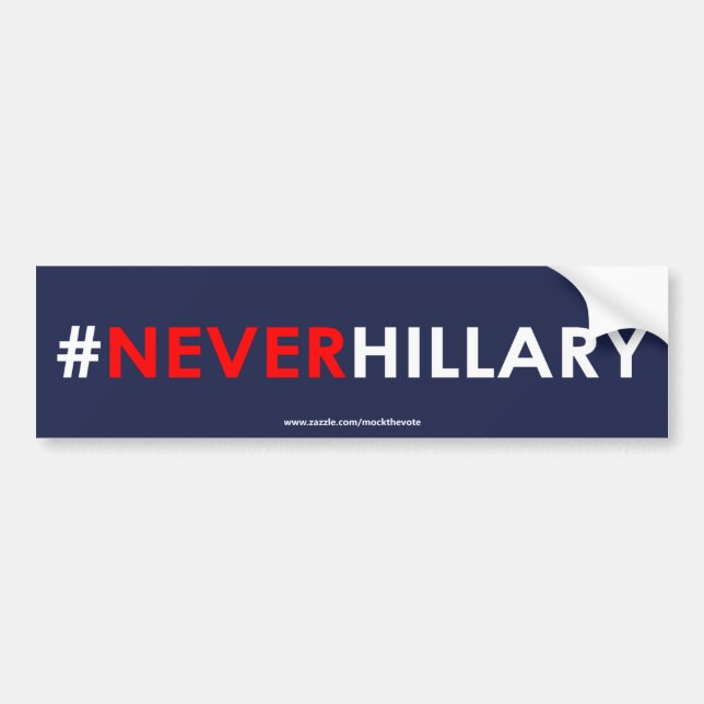 Autocollant De Voiture Jamais #NEVERHILLARY d'adhésif pour pare-chocs de (Devant)